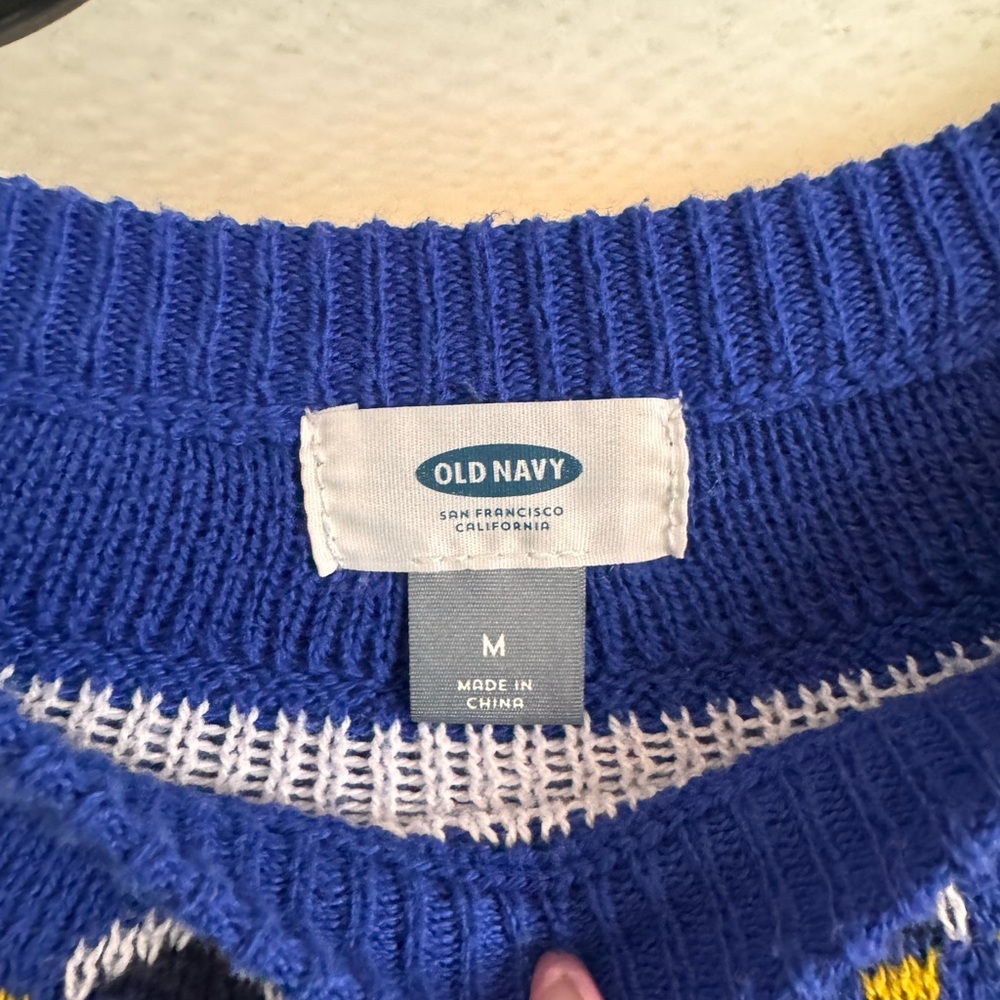 Old Navy Blue Fair Isle Sweater - Picture 3 of 6